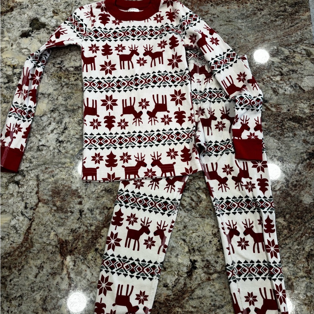 Hanna Andersson Kids Pajama Set - Red and White